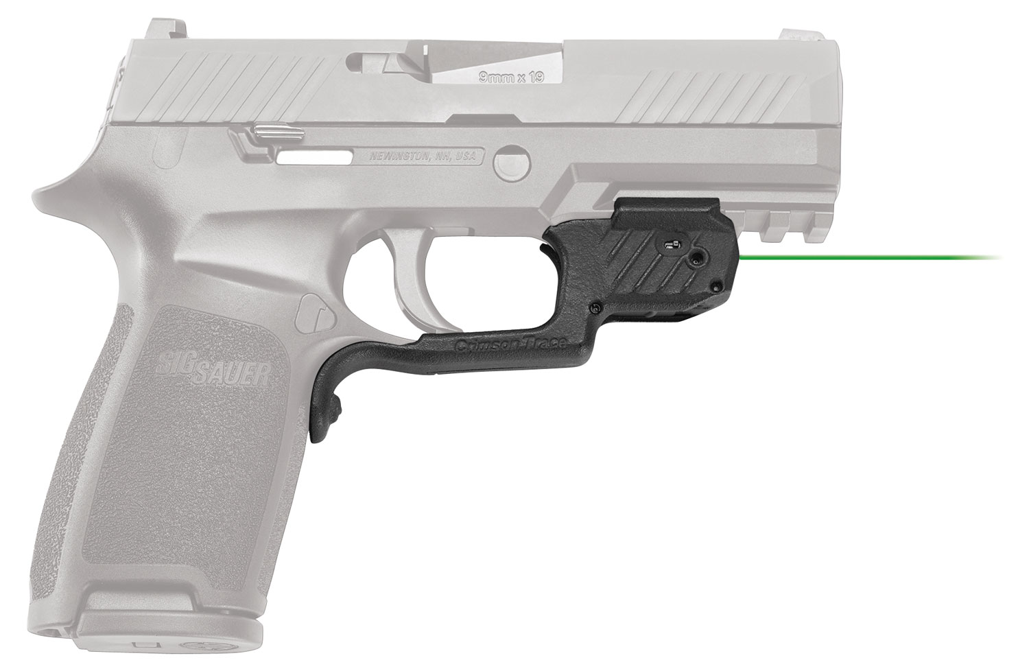 Crimson Trace 0177801 Laserguard Fits Sig P320 (Except Subcompact)/M17/M18, Green Laser Black Polymer