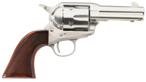 Taylors & Company 550818 Runnin Iron 45 Colt (LC) Caliber with 3.50" Barrel, 6rd Capacity Cylinder, Overall Stainless Steel Finish & Checkered Walnut Grip