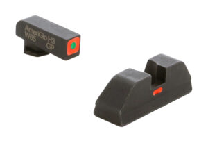 AmeriGlo GL616 CAP Sight Set for Glock Green Tritium Orange Outline Front Sight Orange-Bar Rear Sight