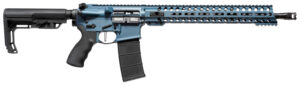Patriot Ordnance Factory 01580 Wonder  5.56x45mm NATO 16.50" 30+1 Blue Titanium Cerakote 6 Position MFT Minimalist Stock
