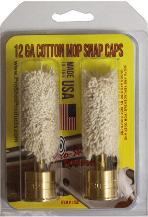 Pro-Shot 12SC Snap Caps 12 Gauge Shotgun #5/16-27 Thread Brass/Cotton Mop 2 Pack
