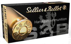 Sellier & Bellot SB45C Handgun  45ACP 230gr Jacketed Hollow Point 50 Per Box/20 Case