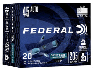 Federal S45SJT1 Syntech Defense 45ACP 205gr Segmented Jacketed Hollow Point 20 Per Box/10 Case