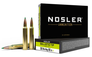 Nosler 40053 Ballistic Tip 300WinMag 180gr Spitzer Ballistic Tip 20 Per Box/10 Case