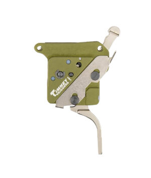 Timney Triggers 51716V2 Elite Hunter  Straight Trigger with 3 lbs Draw Weight & Green/Nickel Finish for Remington 700 Right