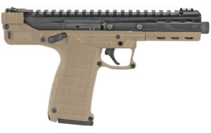Kel-Tec CP33TAN CP33 22 LR 33+1 5.50" Black Ported/Threaded Barrel, Black Serrated/Optic Ready Slide, Tan Polymer Frame w/Picatinny Rail, Black Polymer Grip Ambidextrous