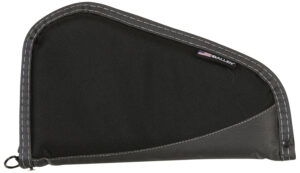 Allen 44411 Deluxe Handgun Case Black w/Gray Trim, Foam Padding, Non-Absorbent Lining & Lockable Zipper 11" L