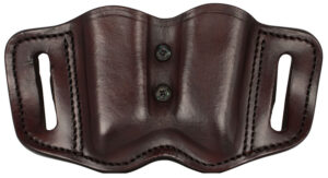 1791 Gunleather MAGF22SBRA MAG-F Double Mag Holster Signature Brown Leather Belt Slide Compatible w/ Double Stack Ambidextrous
