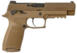 Sig Sauer 320F9M17MSMA P320 M17 *MA Compliant 9mm Luger Caliber with 4.70" Barrel, 10+1 Capacity, Overall Coyote PVD Finish Stainless Steel, Picatinny Rail Frame, Serrated Slide & Polymer Grip