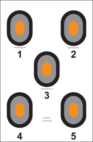 Action Target 530OC100 Bullseye Bullseye Paper 23" x 35" Multi-Color 100 Per Box