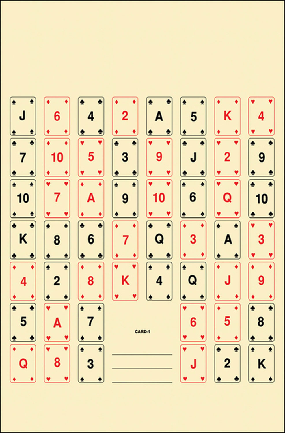 Action Target CARD1100 Entertainment 52 Playing Cards Paper 22.50" x 24" Multi-Color 100 Per Box