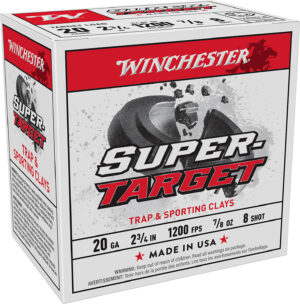 Winchester Ammo TRGT208 Super-Target 20Gauge 2.75" 7/8oz 8Shot 25 Per Box/10 Case