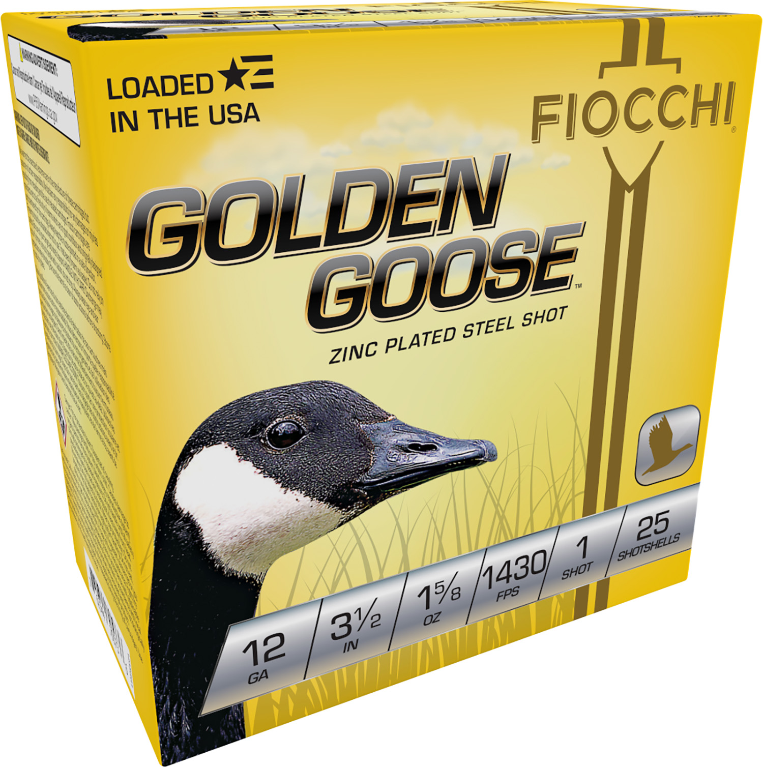 Fiocchi 1235GG1 Golden Goose 12Gauge 3.50" 1 5/8oz 1Shot 25 Per Box/10 Case