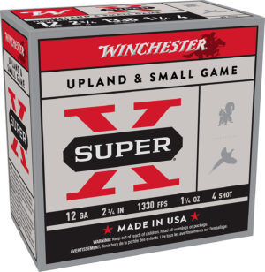 Winchester Ammo X124 Super X Game Load High Brass 12Gauge 2.75" 1 1/4oz 4Shot 25 Per Box/10 Case
