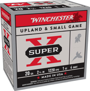 Winchester Ammo X204 Super X Heavy Game Load High Brass 20Gauge 2.75" 1oz 4Shot 25 Per Box/10 Case