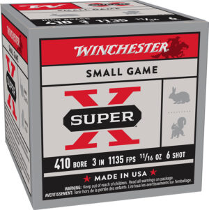Winchester Ammo X4136 Super X Heavy Game Load High Brass 410Gauge 3" 11/16oz 6Shot 25 Per Box/10 Case