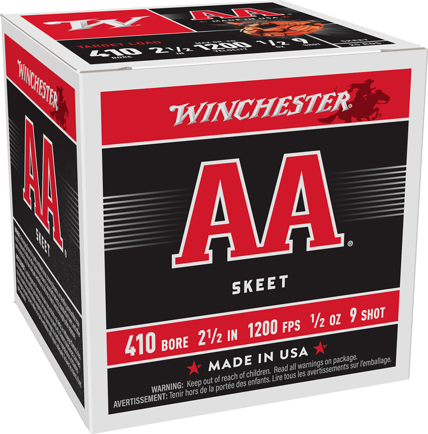 Winchester Ammo AA419 AA 410Gauge 2.50" 1/2oz 9Shot 25 Per Box/10 Case