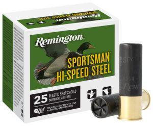 Remington Ammunition 20904 Sportsman Hi-Speed Steel 12Gauge 3" 1 3/8oz 2Shot 25 Per Box/10 Case