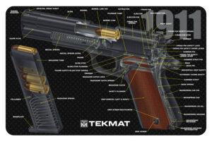 TekMat TEKR171911CA Cleaning Mat Multi-Color Rubber 11"x17" 1911 3D Cutaway