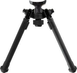 Magpul MAG1075-BLK Bipod made of Aluminum with Black Finish, Sling Stud Attachment, 6.30-10.30" Vertical Adjustment, & Rubber Feet for AR-Platform