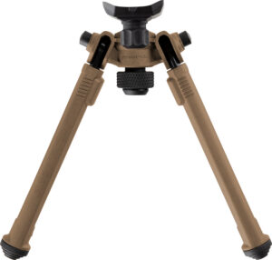 Magpul MAG1075-FDE Bipod  made of Aluminum with Flat Dark Earth Finish, Sling Stud Attachment, 6.30-10.30" Vertical Adjustment & Rubber Feet for AR-Platform