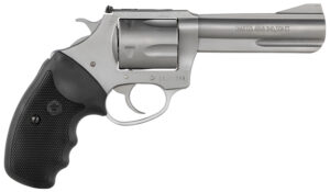 Charter Arms 79942 Pitbull  Large 9mm Luger 5 Shot 4.20" Matte Stainless Steel Barrel, Cylinder & Frame w/Black Finger Grooved Rubber Grip