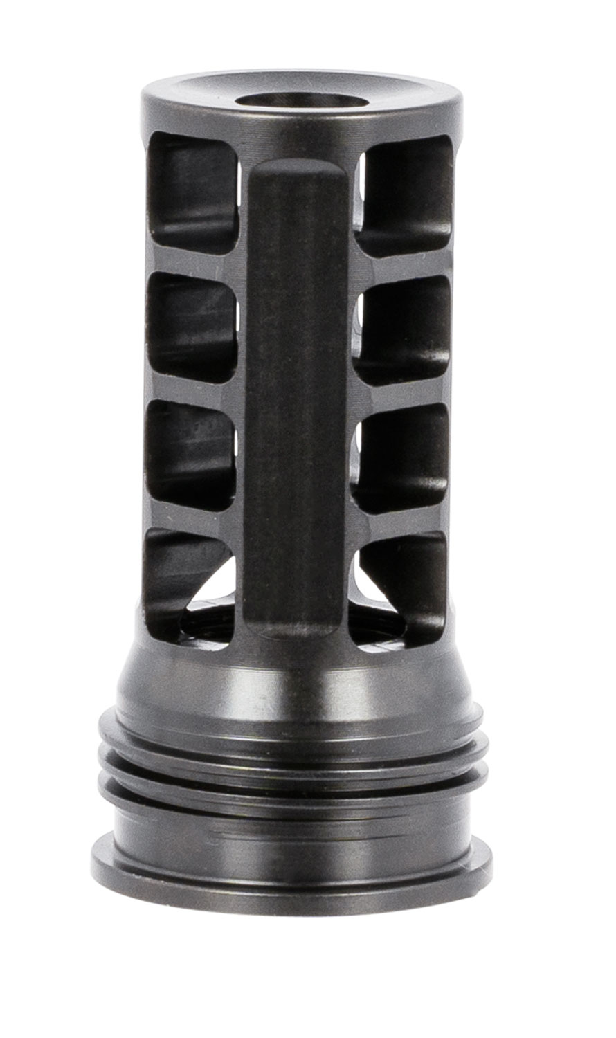 Huxwrx 1598 QD 338 Muzzle Brake Black with 3/4"-24 tpi Threads & 2.30" OAL for 338 Cal AR-Platform