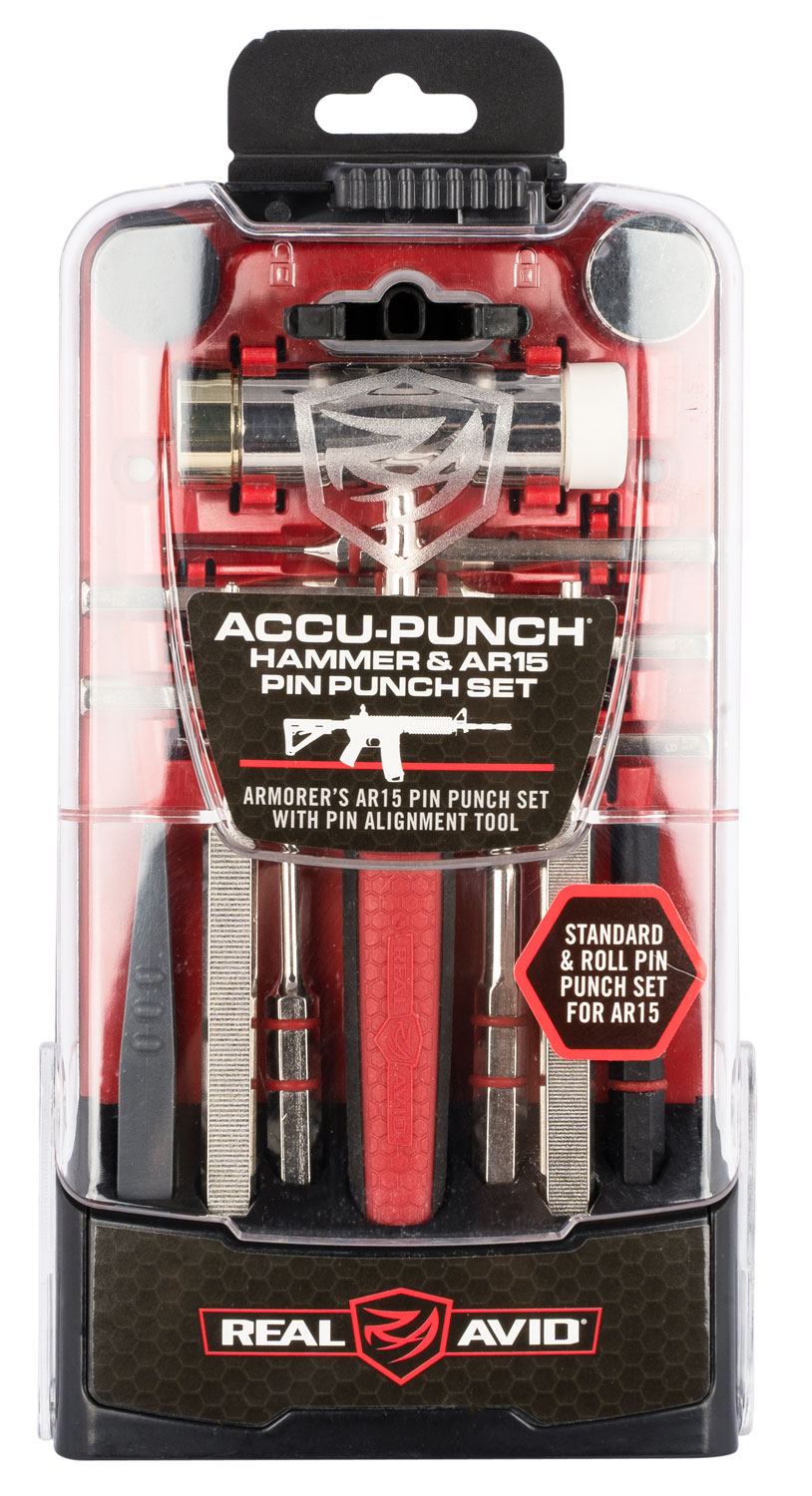 Real Avid AVHPSAR Accu-Punch Pin Punch Set Steel Rifle Firearm AR-15 Red Rubber Handle