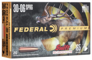 Federal P3006SS1 Premium 30-06Springfield 165gr Swift Scirocco II 20 Per Box/10 Case