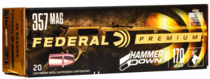 Federal LG3571 Premium HammerDown 357Mag 170gr Bonded Hollow Point 20 Per Box/10 Case
