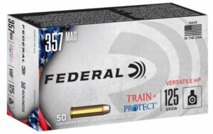 Federal TP357VHP1 Train + Protect 357Mag 125gr Versatile Hollow Point 50 Per Box/10 Case