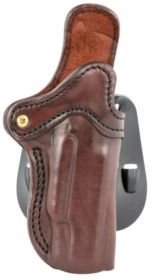 1791 Gunleather ORPDH1SBRR BH1 Optic Ready Size 01 OWB Style made of Leather with Signature Brown Finish, Adjustable Cant & Paddle Mount Type fits 4-5" Barrel 1911 for Right Hand
