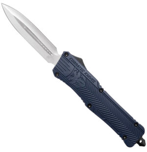 CobraTec Knives LNYCTK1DAGNS CTK-1 Large 3.75" OTF Dagger Plain D2 Steel Blade/NYPD Blue Aluminum Handle Features Glass Breaker Includes Pocket Clip