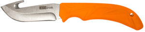 AccuSharp 729C Gut Hook  3.50" Fixed Gut Hook Plain Stainless Steel Blade/Blaze Orange Rubber Handle Includes Belt Carry Pouch