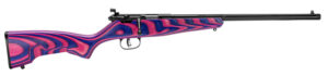 Savage Arms 13797 Rascal Youth 22 LR 1rd 16.12" Matte Blued Barrel, Matte Blued Carbon Steel Receiver, Boyd's Minimalist Pink & Purple Hybrid Laminate Stock, Right Hand