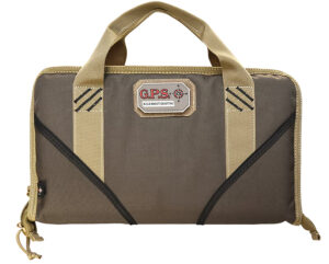 GPS Bags 1485PCMF Memory Foam Pistol Case Large Size w/ Lockable Zippers Mag Storage Pockets & Black Finish Holds 1 Handgun