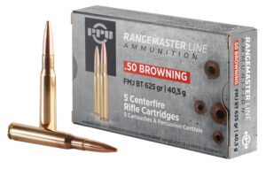 PPU PPRM50 Rangemaster  50BMG 625gr Full Metal Jacket 5 Per Box/20 Case