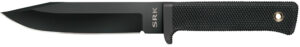 Cold Steel CS49LCK SRK 6" Fixed Clip Point Plain Black Tuff-Ex Finish SK-5 Steel Blade, 4.75" Black Kray-Ex Handle, Includes Sheath
