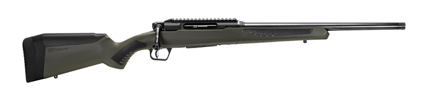 Savage Arms 57656 Impulse Hog Hunter Full Size 300 Win Mag 3+1 24" Matte Black Threaded Barrel, Matte Black Aluminum Receiver w/Picatinny Rail, Matte OD Green AccuStock Synthetic Stock, Ambidextrous