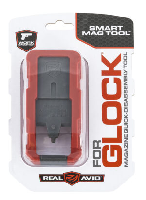 Real Avid AVGLOCKMT Smart Mag Tool Compatible w/Glock, Gray/Red Plastic