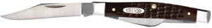 Case 00106 Stockman  Medium 2.42"/1.58"/1.57" Folding Clip/Sheepsfoot/Pen Plain As-Ground Tru-Sharp SS Blade, Brown Jigged Synthetic Handle
