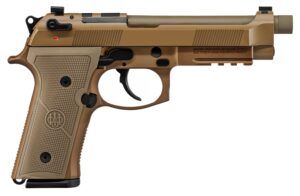 Beretta USA JS92M9A4GM M9A4  9mm Luger 5.10" Threaded Barrel 18+1, Flat Dark Earth Cerakote Polymer Frame, Serrated Steel Optic Cut Slide, Polymer Grip & Decocker Safety