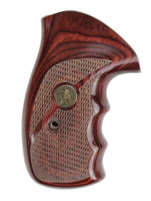 Pachmayr 63040 Renegade Grip Checkered Rosewood Laminate with Finger Grooves for S&W N Frame