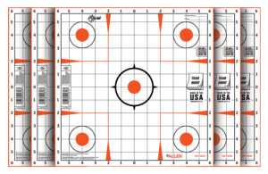EZ-Aim 15333100 Sight-In Grid Paper Self-Adhesive 12" x 12" Orange/White 100 Per Pack