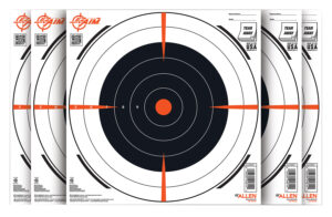 EZ-Aim 15334100 Shooting Target  Bullseye Paper Hanging 12" x 12" Black/White 100 Per Pack