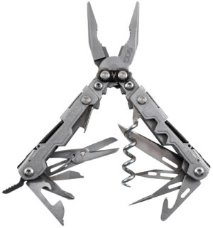 S.O.G SOG-PL1001-C PowerLitre  Stonewashed 5Cr15MoV Stainless Steel 5.10" Long Features 19 Tools