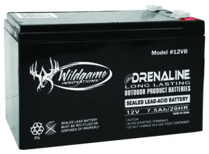 Wildgame Innovations WGIWGIBT0011 Edrenaline Rechargeable Battery Black 12.0 Volts