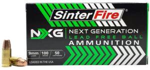 SinterFire Inc SF9100NXG Next Generation (NXG) 9mmLuger 100gr Lead Free Ball 50 Per Box/20 Case