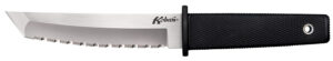 Cold Steel CS17TS Kobun  5.50" Fixed Tanto Serrated AUS-8A SS Blade/Black Checkered Kray-Ex Handle Includes Sheath