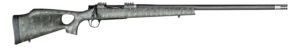 Christensen Arms CA10269815323 Summit TI  Full Size 28 Nosler 3+1, 26" Natural Titanium Steel Threaded Barrel, Natural Titanium Aluminum Receiver, Green w/Black/Tan Webbing Fixed Thumbhole Stock